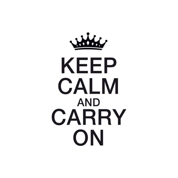 

12.7x19.4cm keep calm and carry on funny vinyl decal car sticker car-styling s8-0636