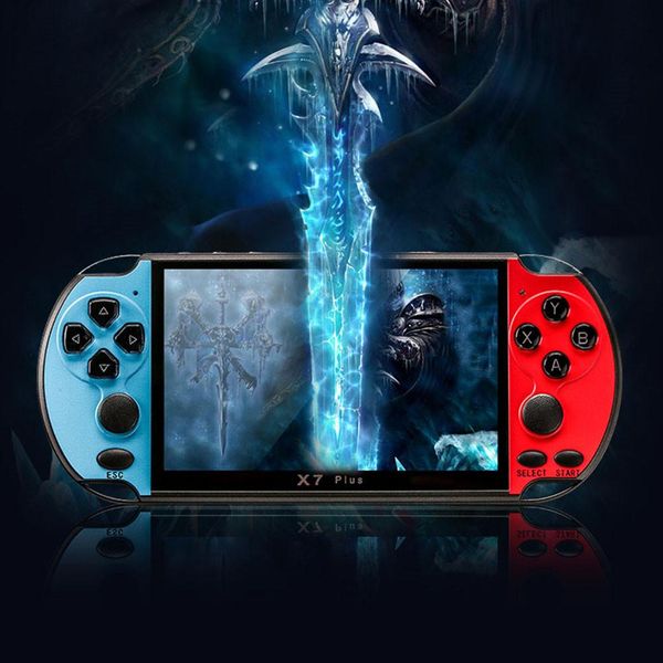 

в наличии! 8gb 5.1inch x7 plus game console portable hand game mp5 hd фильмы двойной rocker 8g kids music lcd перезаряжаемые fc gba gba