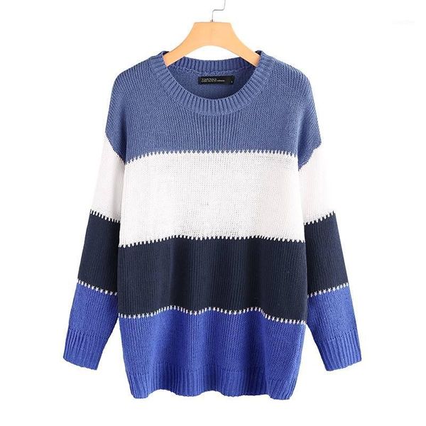 

fashion women autumn sweater zanzea stylish long sleeve striped sweaters casual kintwear loose jumper femme knitted oversize1, White;black