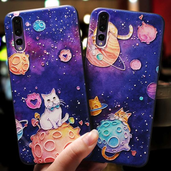 

bgrfhuawei cat 3d relief sheath, huawei mate 20 10 p30 p20 p8 p9 p10 lite mini pro, huawei nova 3i 2i 3 i 3e 4 4e star printed tpu she