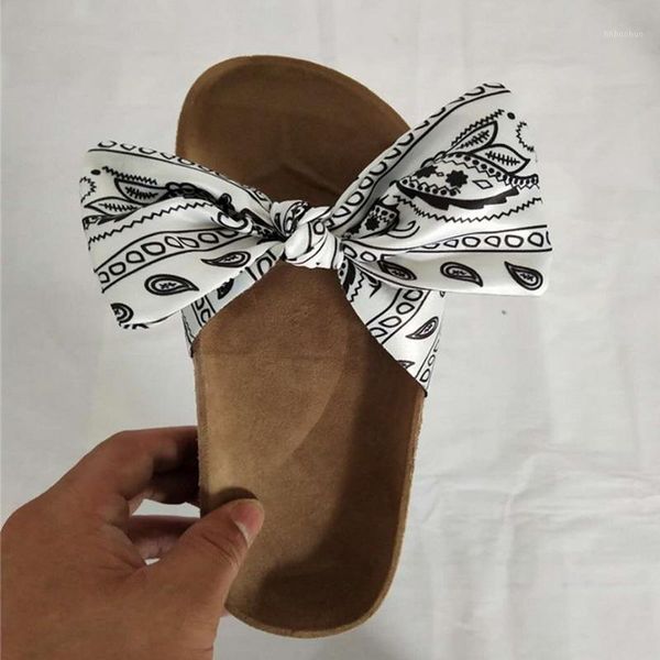 

women's shoes fashion casual pattern multicolor bow sandals and slippers1, Black