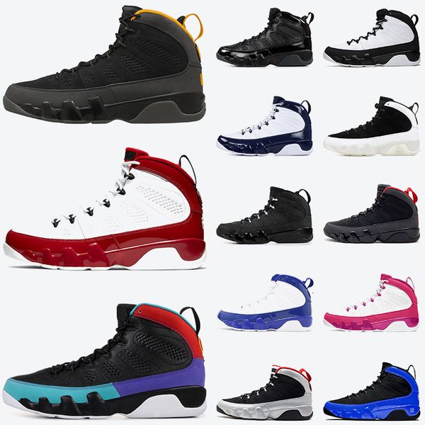 

wholesale jumpman 9 mens basketball shoes 9s satin\r\r iridescent racer blue chameleon gym red sports trainers sneakers, White;red