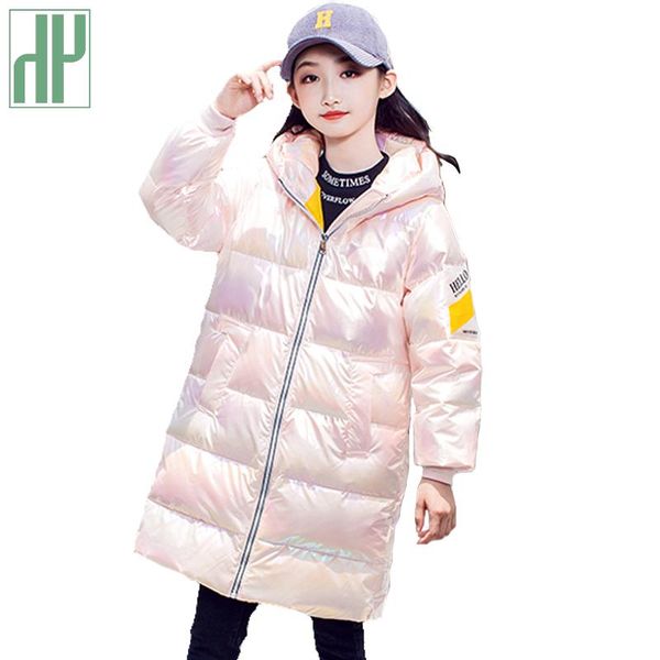 

hh fashion winter jacket for children natural 90% duck down for boys girls warm hooded baby cotton coat kids long parkas, Blue;gray