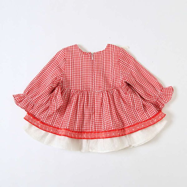 

girls' wear idea2019 spanish autumn infant new embroidery drs children's skirt 9202 cpv3, Red;yellow