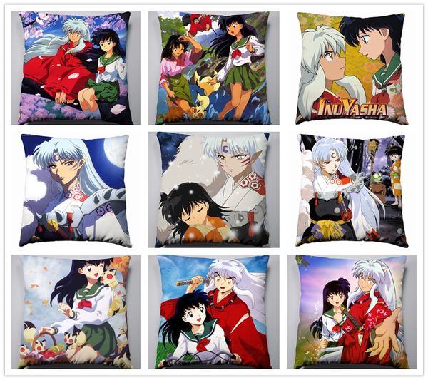 

anime manga inuyasha silk pillowcase 40x40cm pillow case cover seat bedding cushion 002