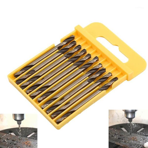 

10pcs 3.2/4.2/5.2mm hss double ended spiral torsion double ended twist drills bits wood/ metal working tool1