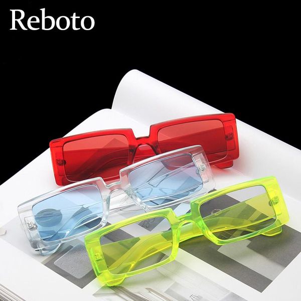 

sunglasses trendy green rectangl retro 2021 vintage luxury designer square small frame womens clear shades uv400, White;black