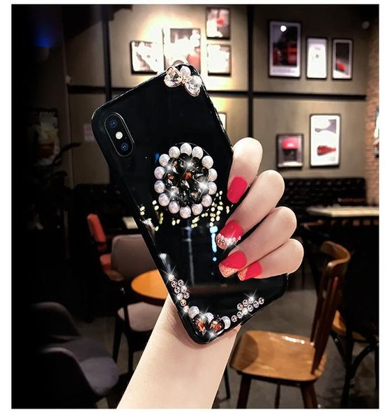 

для iphone11pro чехол для мобильного телефона со стразами для iphone xs max xr 11 rhinestone кронштейн бабочка защитная рукава fhx-zy9 sqcty