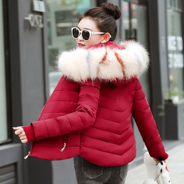 

2021 new winter woman coats fashion winter jacket women ladies's down jacket parka female outwear plus size s-2xxl, Black