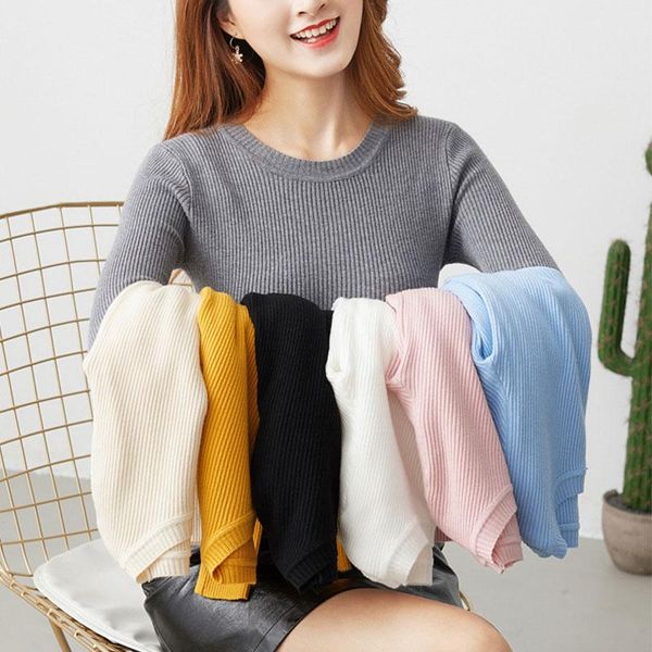 

women sweaters 2021 autumn winter korean slim women pullover knitted sweater jumper soft warm pull femme, White;black
