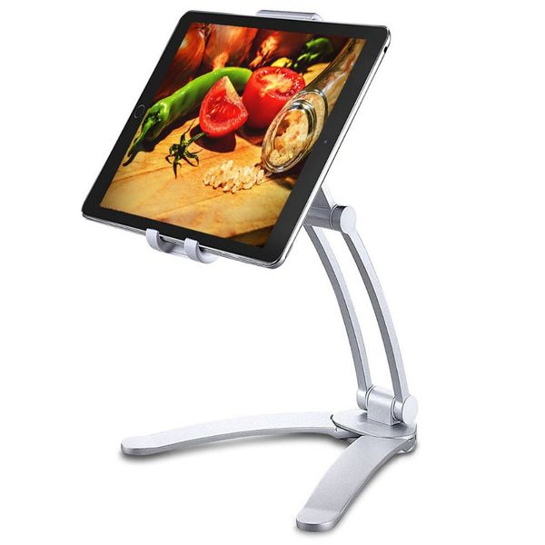 

2 in 1 mount mobile phone stand foldable kitchen desktablet holder