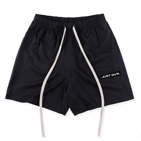 

running shorts men mesh breathable quick dry gym sport fitness jogging workout training short pants1, Black;blue