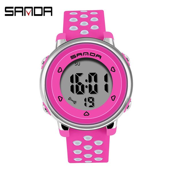 

sanda brand sport children watch waterproof led digital kids watches luxury electronic watch for kids children boys girls gifts wmtmke, Silver
