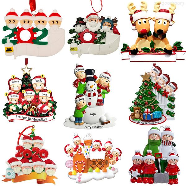 

factory4bm6family n6aypersonalized of 2 ornaments christmas survivor quarantine 3 4 5 6 mask snowman hand sanitized xmas decorating