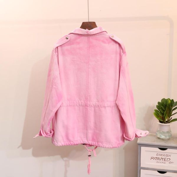 

coat female spring-autum jackets for women new red denim jacket for women cute female jacket long sleeve womens jeans outerwear1, Black;brown