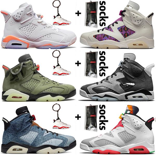 

stock new jumpman 6s x mens travis scotts basketball shoes satin jordan retroÂ sneakers designers quai 54 sports trainers size us 13