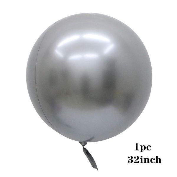 

36inch silver confetti balloon pink white latex balloon silver theme wedding birthday party decoration princes baby sho wmtqwe