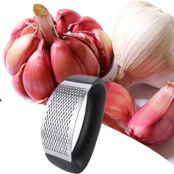 

multi-function manual garlic presser curved garlic grinding slicer chopper stainless steel garlic presses cooking gadg bbypni