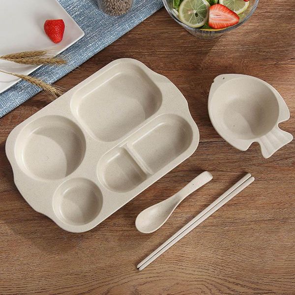 

творческая посуда тарелка студент разделение лоток детская небольшая рыба чаша вилка ложка палочки для ограждения экологические защиты табли