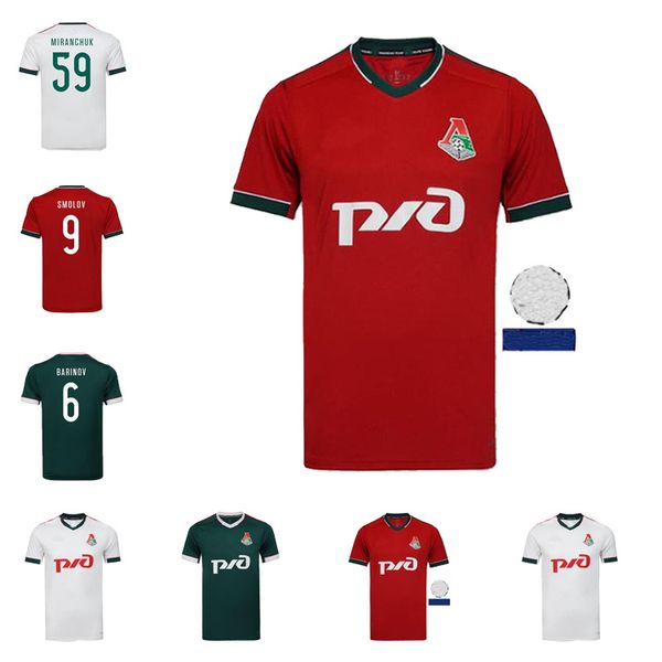 

2020 2021 russian lokomotiv moscow soccer jerseys 20 21 kamano smolov barinov krychowiak miranchuk home away 3rd football shirt s-2xl, Black;yellow