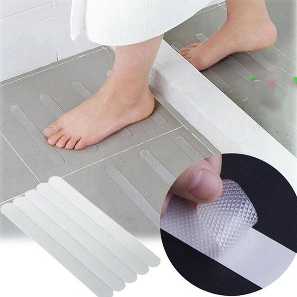 

bath mats 6pcs anti-slip strips transparent shower stickers safety waterproof pad for bathtubs showers stairs floor bathroom accessories