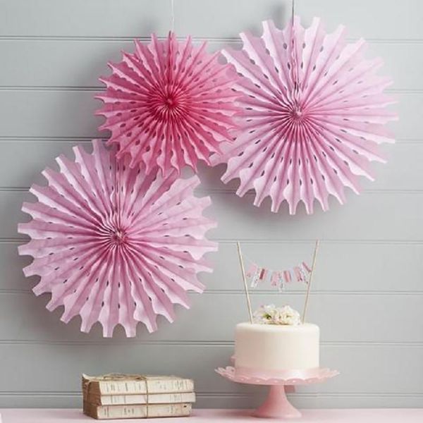 

5pcs 20cm diy hanging tissue paper honeycomb fans pinwheels hollow paper flowers wedding party festival decoration