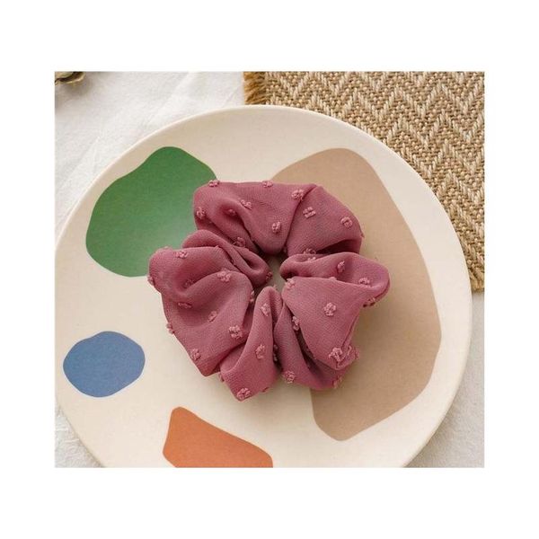 

korean modis kawaii lace women elastic hair bands tie gum girls cute mesh scrunchie ponytail holder jllbur bdecoat, Golden;silver