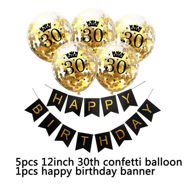 

amawill celebrate 30th birthday party decorations for gold confetti balloon 40inch number 30 balloons happy birthday banner 8d wmtvfb