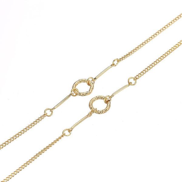 

2020 luxury chic simple casual gold color glasses chain geometric circle spectacles holder neck cord sunglasses lanyard strap h jllqps