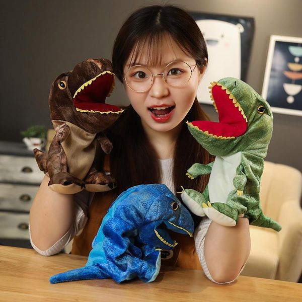 

plush hand puppets crocodile shark frog toy mouth movable kindergarten home interactive kids adults stuffed puppets props wmtujp
