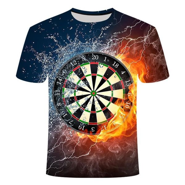 

2019 summer 3d t shirts dart board t-shirt darts throw game graphic tee t shirts short sleeve designer shirts drop ship, White;black