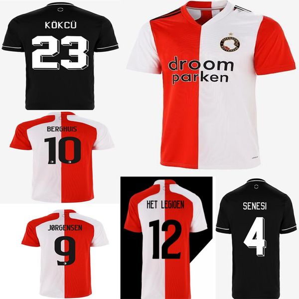 

20 21 feyenoord football shirt kokcu football shirt berghuis camiseta jorgensen 2020 2021 sensi maillot foot men's jersey, Black;yellow