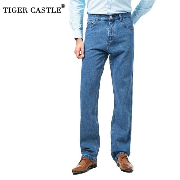 

2021 new 100% cotton mens businees jeans classic male long blue denim pants spring autumn men brand regular fit jeans size 28-42