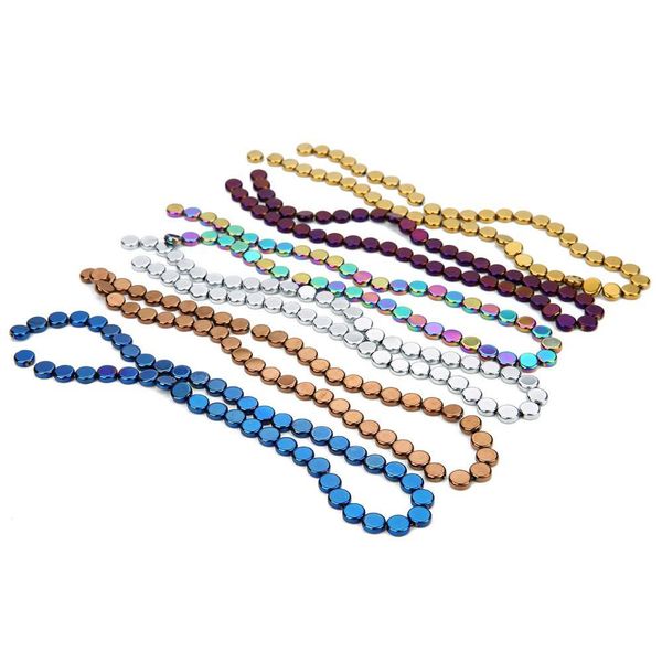 

натуральный камень hematite свободные бусины игристые 6/8 мм круглые формы бусины для diy ювелирные изготовления аксессуары браслет ожерелье