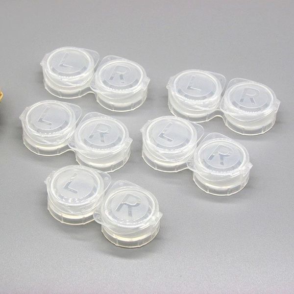 

sunglasses frames 1pcs women's contact lens case travel box container pocket plastic storage eye care holder for students, Silver