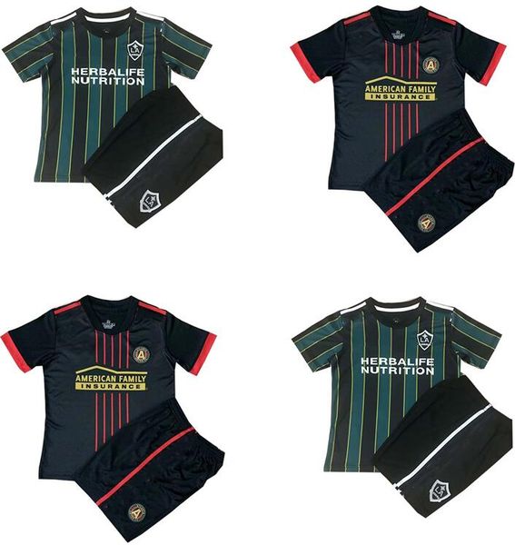 

21/22 mls men+kids kit soccer jerseys la galaxy inter miami atlanta united austin lafc toronto new york 2021 2022 home ftyufgtiu, Black;yellow