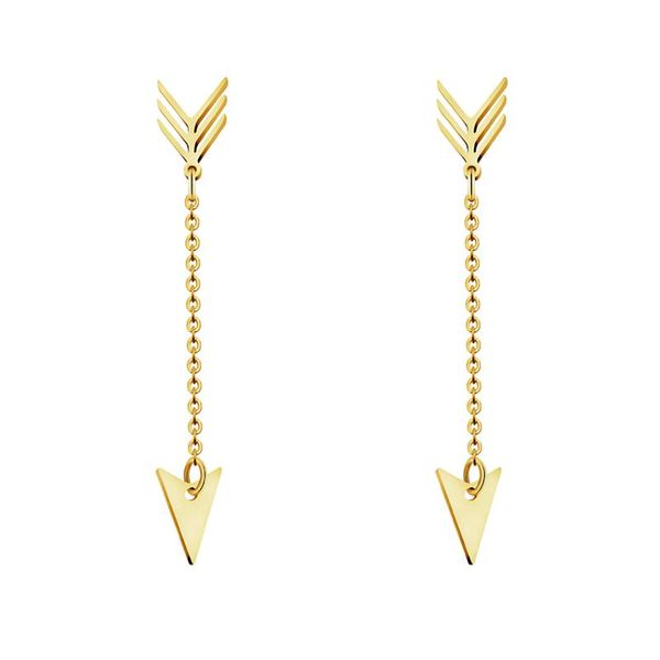 

dangle & chandelier gorgeous tale 2021 fashion jewelry unique wedding design chain linked arrow shape charming drop earrings for women, Silver