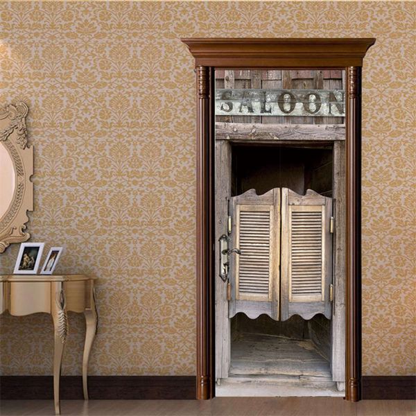 

solid color high grade sandalwood hand push door, door sticker, bedroom living room decorative painting, waterproof self-adhive, removable