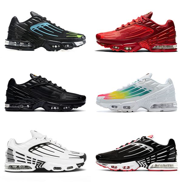 

mens womens running shoes tn plus 3 fashion yellow crimson red purple air max airmax trainers sports sneakers 36-45, White;red
