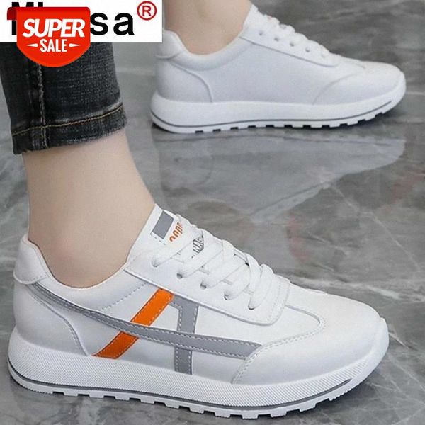

2021 spring fashion women vulcanized shoes fashion platform lace-up walking comfortable casual shoes low-heeled sneakers woman #cn4t