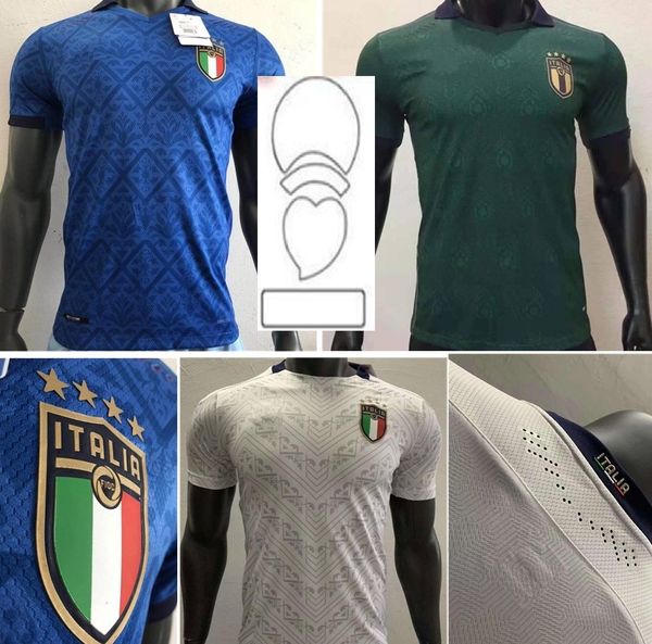 

2020 italy soccer jersey home away 3rd player version insigne belotti jorginho verratti pellegrini 20 21 football player shirt, Black;yellow