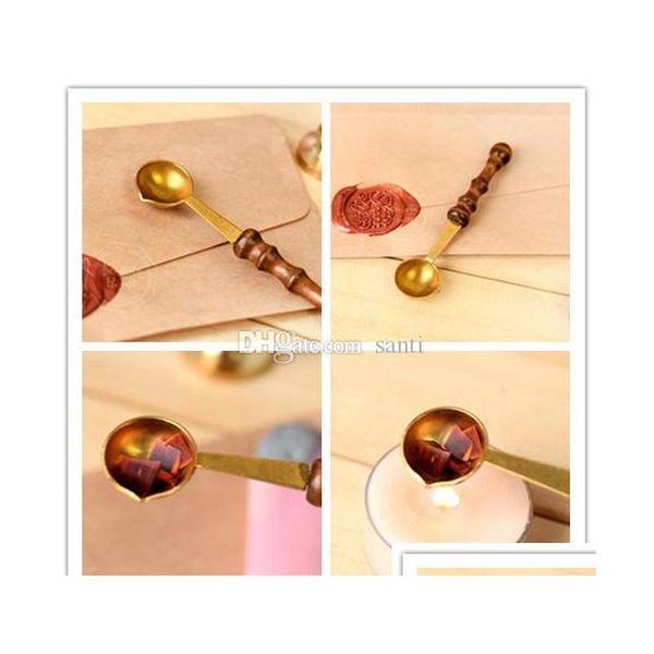 

quality wax stamp sealing wax spoon vintage wood handle sealing wax spoo qyljki five2010