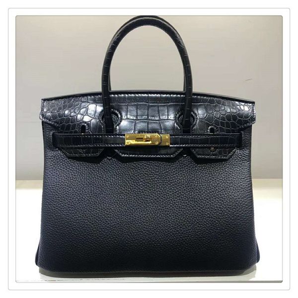 

new alligator pattern with layer cowhide milkshake white handed shoulder bag