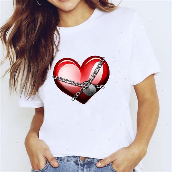 

t shirts for women love funny trend printing short sleeve clothing print lady graphic t shirt ladies female tee shirt, White