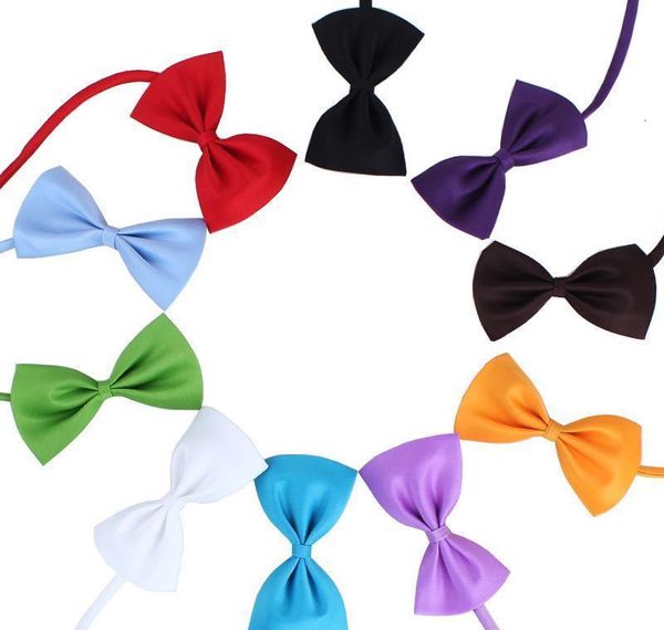 

19 colors adjustable pet bow dog tie collar flower accessories decoration supplies pure color bowk wmtuqb dh_niceshop