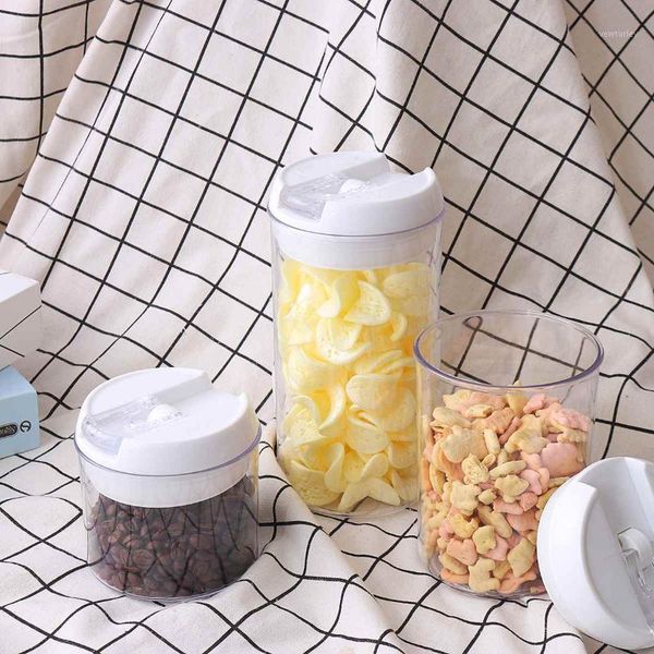 

storage bottles & jars kitchen transparent grain container organizer cereal dried sealed dispenser leakproof box1