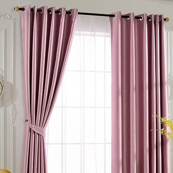 

curtain & drapes bedroom curtains solid color european imitation linen shade cloth modern living room veneer 098