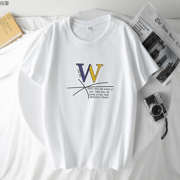 

new fashion men's versatile t-shirt in 2020, White;black