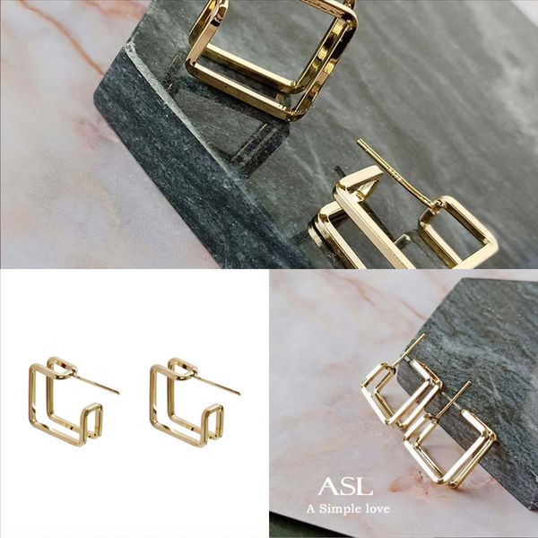 

h61 rose ear silver plated beads sterling earring size *;qi bolin earring silver women's plate stud, Golden