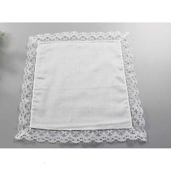 

party white wedding lace thin gifts woman decoration cloth napkins plain blank diy handkerchief 25*25cm